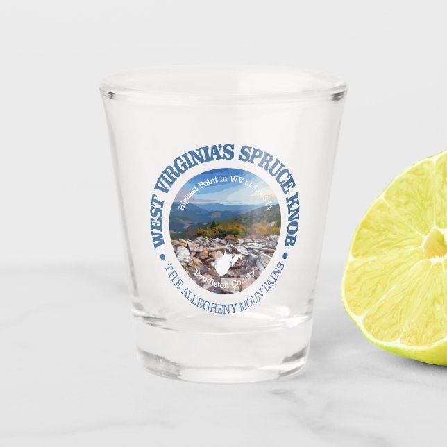 Spruce Knob Shot Glass (Front)