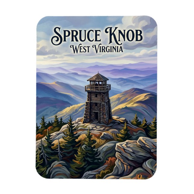 Spruce Knob West Virginia Magnet (Vertical)