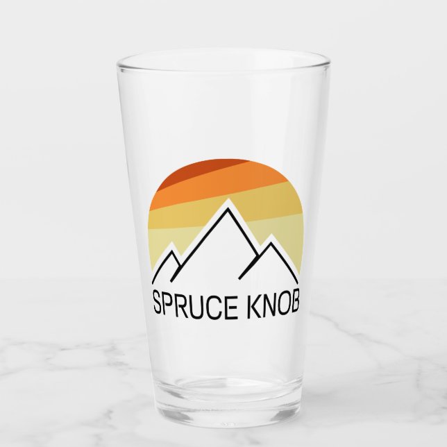 Spruce Knob West Virginia Retro Glass (Front)