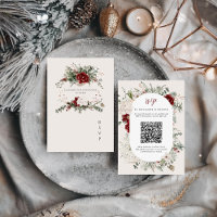 Spruce & Lace | Winter Floral Wedding Crest RSVP