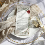 Spruce & Lace | Winter Floral Wedding Menu<br><div class="desc">Elevate your winter wedding reception with our beautifully crafted Spruce & Lace Winter Floral Wedding Menu. Featuring an elegant blend of deep red roses, delicate white florals, and lush greenery, this menu design evokes the cosy charm of a winter celebration without any references to snow. Perfect for brides who love...</div>