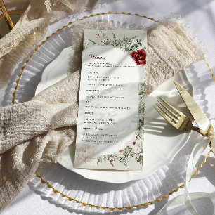 Spruce & Lace   Winter Floral Wedding Menu