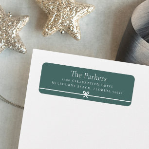 Spruce   Modern Bow Simple Minimal Return Address