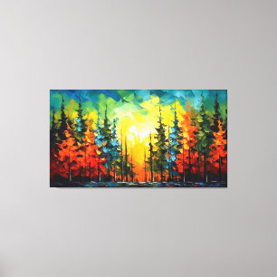 Spruce phon colourful splash painting canvas print