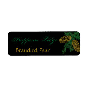 Spruce Pine Cone Candle Label