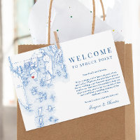 Spruce Point Maine Map Wedding Welcome Itinerary