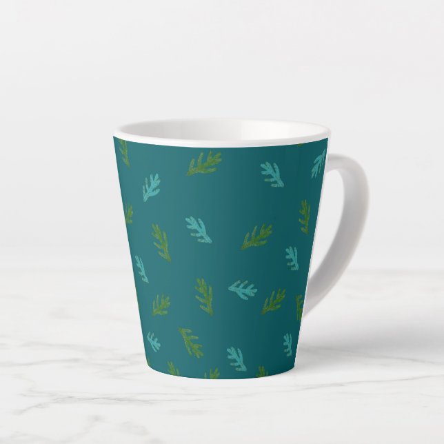 Spruce Twigs - Scent of a forest  Latte Mug (Right Angle)