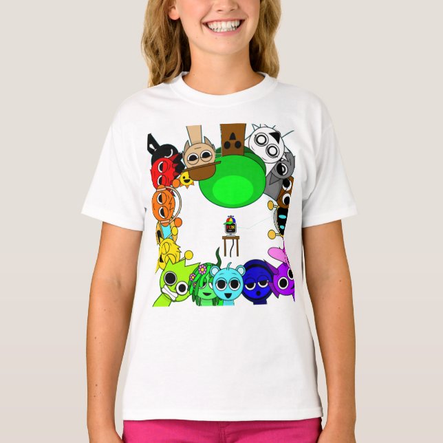 Sprunki Fun with Simon Oren Pinki T-Shirt (Front)