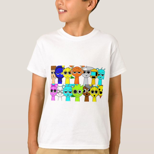 Sprunki Group! | Simon Oren Funbot Pinki Wenda  T-Shirt (Front)