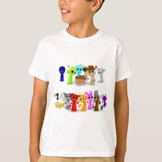 Sprunki Sprunky Simon Oren Funbot Pinki Wend in 3D T-Shirt