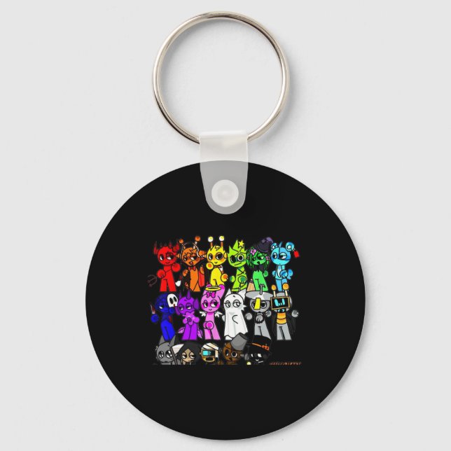 Sprunky Happy Halloween Funbot Jevin Simon Pinki O Key Ring (Front)