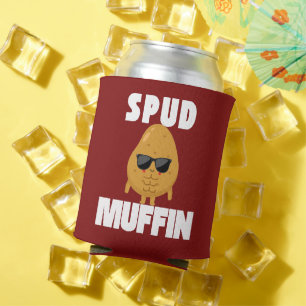 Spud Muffin Funny Potato Pun Can Cooler