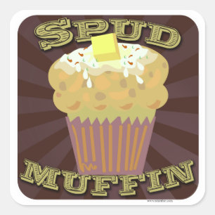 Spud Muffin Square Sticker