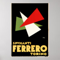 SPUMANTI FERRERO Torino Old Italian Champagne Wine