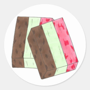 Spumoni Italian Gelato Ice Cream Dessert Spumone Classic Round Sticker