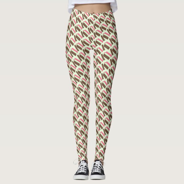 Spumoni Italian Gelato Ice Cream Dessert Spumone Leggings (Front)