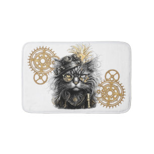 Spunky Paws The Funky Steampunk Cat Bath Mat