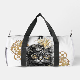 Spunky Paws The Funky Steampunk Cat Duffle Bag