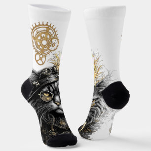 Spunky Paws The Funky Steampunk Cat Socks