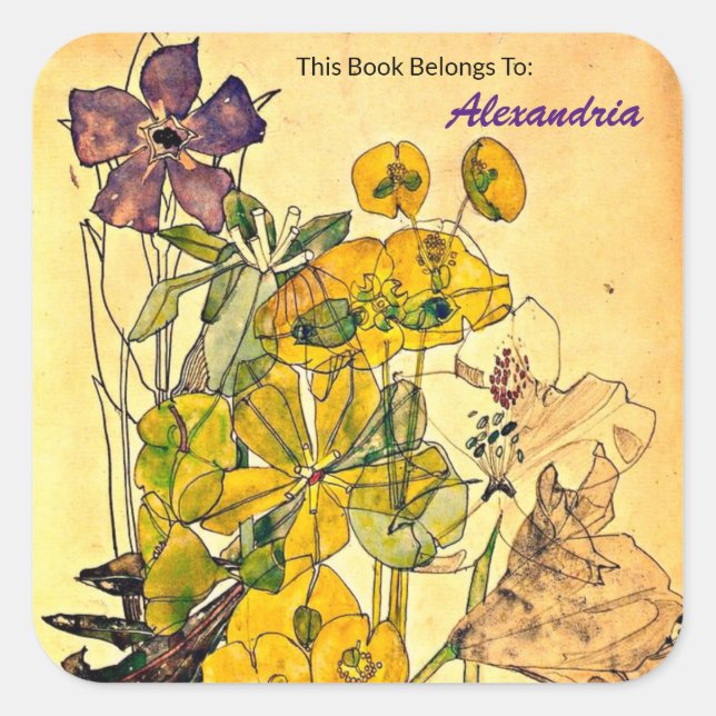 Spurge with Yham by Charles Mackintosh Square Sticker (Front)