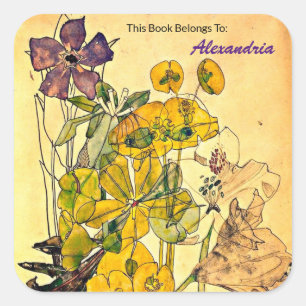 Spurge with Yham by Charles Mackintosh Square Sticker