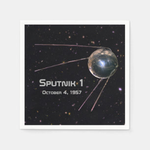 Sputnik 1 Satellite Napkin