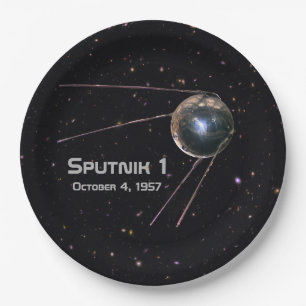Sputnik 1 Satellite Paper Plate