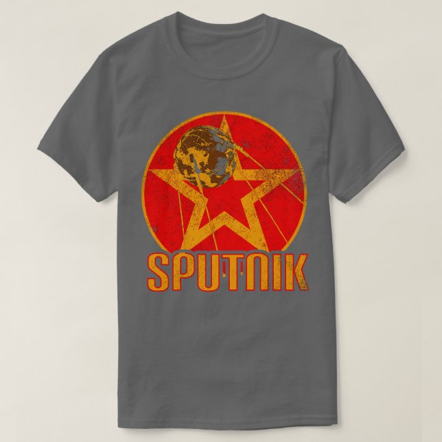 Sputnik 1 Soviet Union Satellite T-Shirt (Design Front)