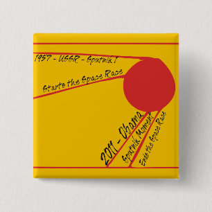 Sputnik Moment 15 Cm Square Badge
