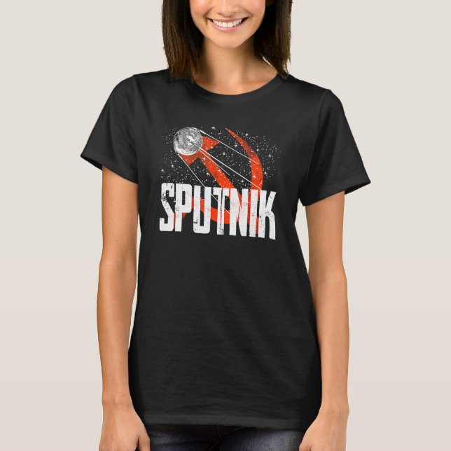 Sputnik Satellite Spacecraft Soviet Union Space Sp T-Shirt (Front)