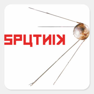 SPUTNIK - space/russian/soviet union/technology Square Sticker