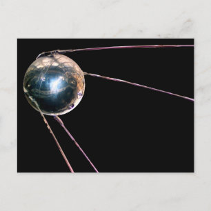 Sputnik: The First Artificial Satelite in Space Postcard