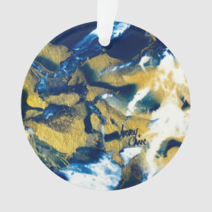 SPWW Gleaming Indigo Blue and Gold Ornament