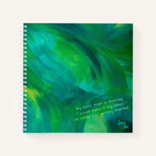 SPWW Green with Envy Green and Teal Square Spiral Notebook