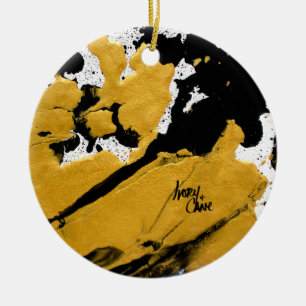SPWW Ignited Soul Black & Gold Abstract Ceramic Tree Decoration
