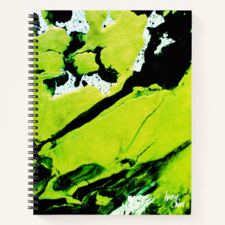 SPWW Keylime n' Slime Green & Black Abstract Notebook