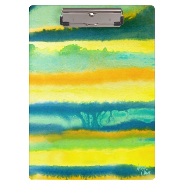 SPWW Tangoed Tiers Teal Green & Orange Clipboard (Front)