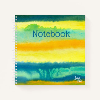 SPWW Tangoed Tiers Teal Green & Orange Spiral Notebook