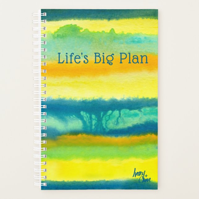 SPWW Tangoed Tiers Teal & Orange Monthly Planner (Front)