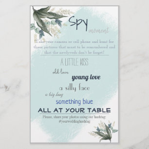 Spy Bridal Wedding Game Flyer