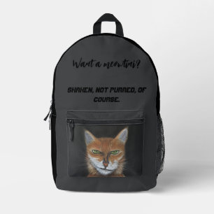 Spy Cat Funny  Printed Backpack