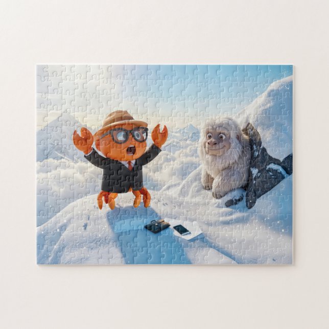 Spy Crab Shocked Seeing Real Yeti Creature Jigsaw Puzzle (Horizontal)