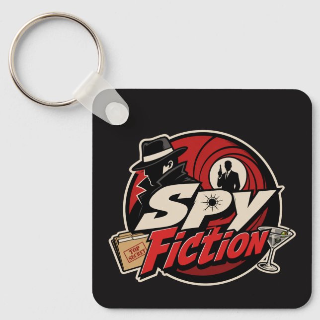 Spy Fiction Lover Key Ring (Front)
