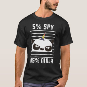 Spy Gaming Ninjas Gamer Boy Girl Kids Spy Panda Ni T-Shirt