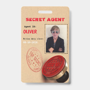Spy Party Secret Agent Badge ID Badge