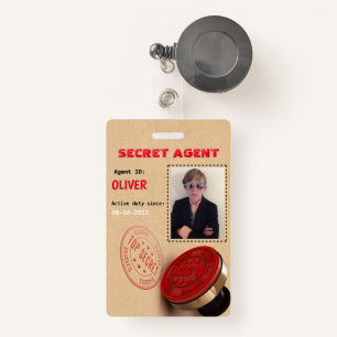 Spy Party Secret Agent Badge ID Badge