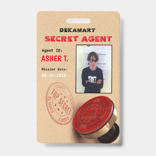 Spy Party Secret Agent Company Badge ID Badge