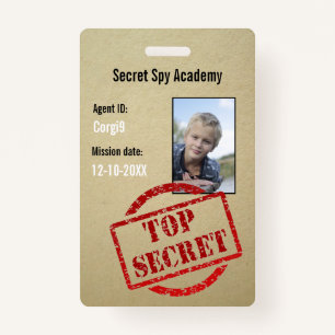 Spy Party Secret Agent Invite Badge ID Badge