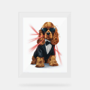 Spy Spaniel – Secret Agent Dog Acrylic Sign