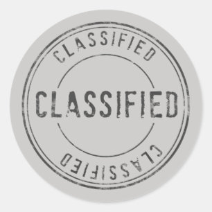 Spy Surprise Birthday Party Top Secret Classified Classic Round Sticker